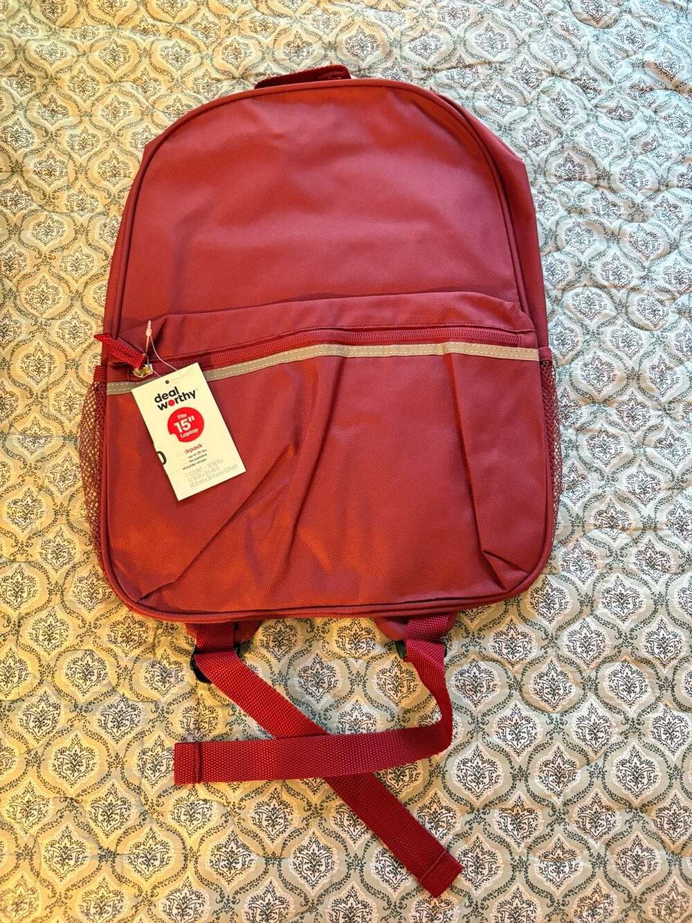 Deal Worthy 15-inch Laptop Backpack in Maroon